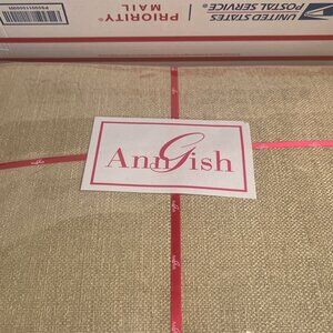 $1,750! NWT Ann Gish Tweed Linen Beige Contemporary KING Duvet Cover ONLY